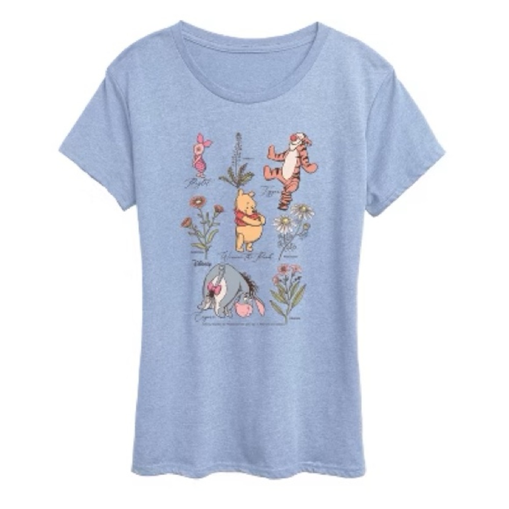 Blue Winnie the Pooh Graphic T-Shirt